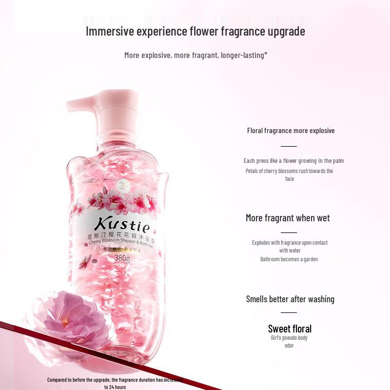 Kustie Sakura Petal Fragrant Shower Gel
