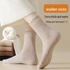 Women's Thick Wool Socks - Cozy Mid-Tube for Autumn & Winter - Warm Sleep & Home Wear