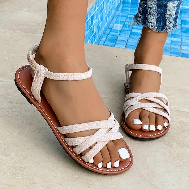 Босоножки большого размера, обувь на плоской подошве, сандалии, пляжная обувь, женская обувь