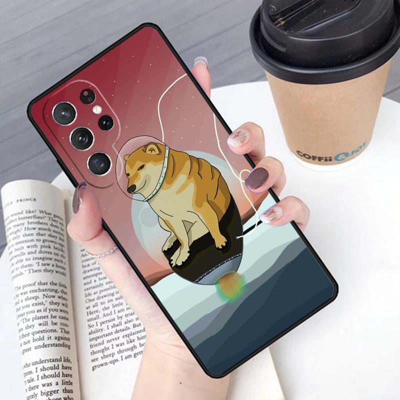 Чехол для телефона с мемом Doge Dog Cheems Для Samsung Galaxy S24 S25 Ultra S21 S22 Ultra S10E Note 10 Plus Note 20 FE S23