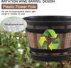 Plastic Planters Designed To Mimic Wine Barrels Are Suitable for Indoor and Outdoor Garden Home Plants
