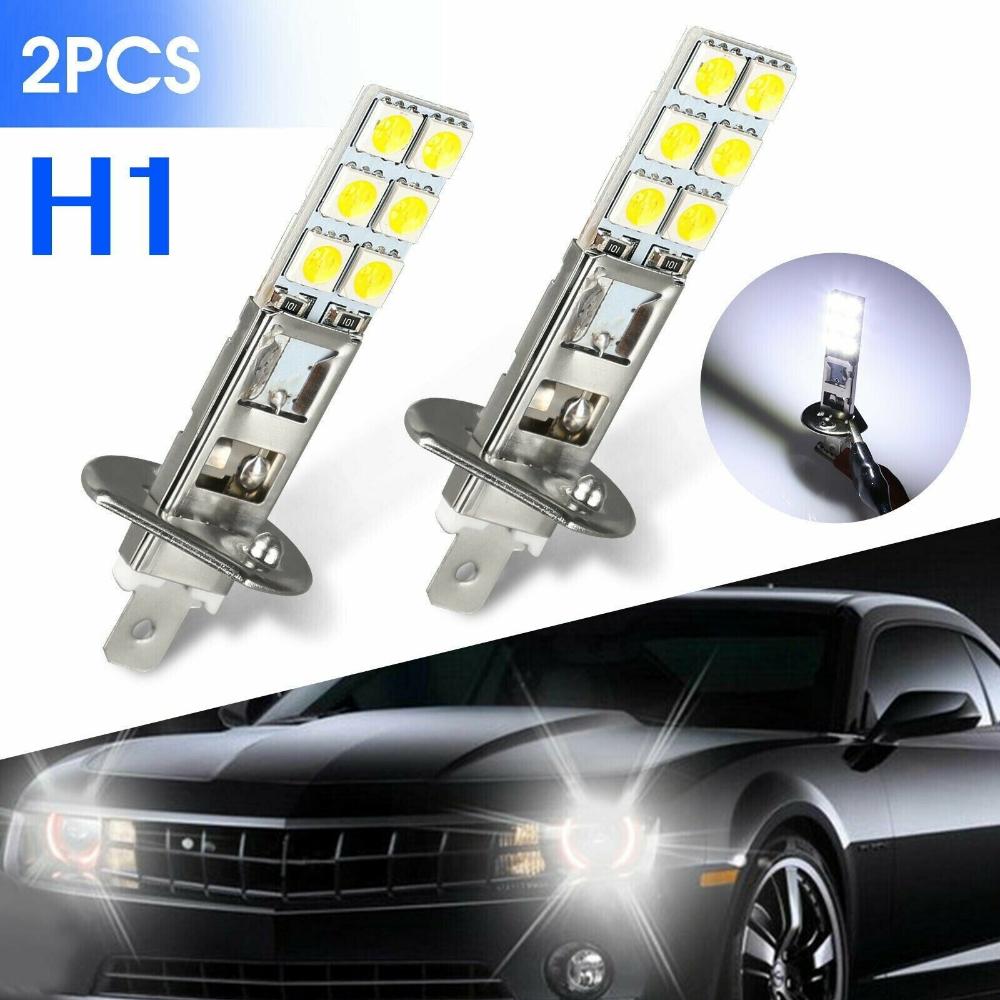 12SMD-5050 6000K Super Bright 55W LED H1 Car Fog Light DRL Headlight Driving Bulb Turn Signals