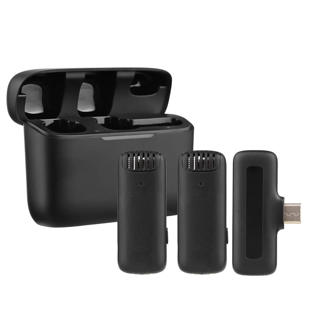 Портативная беспроводная микрофонная система OneTriggerTwo с 1 приемником и 2 микрофонами-клипонами, 20 м