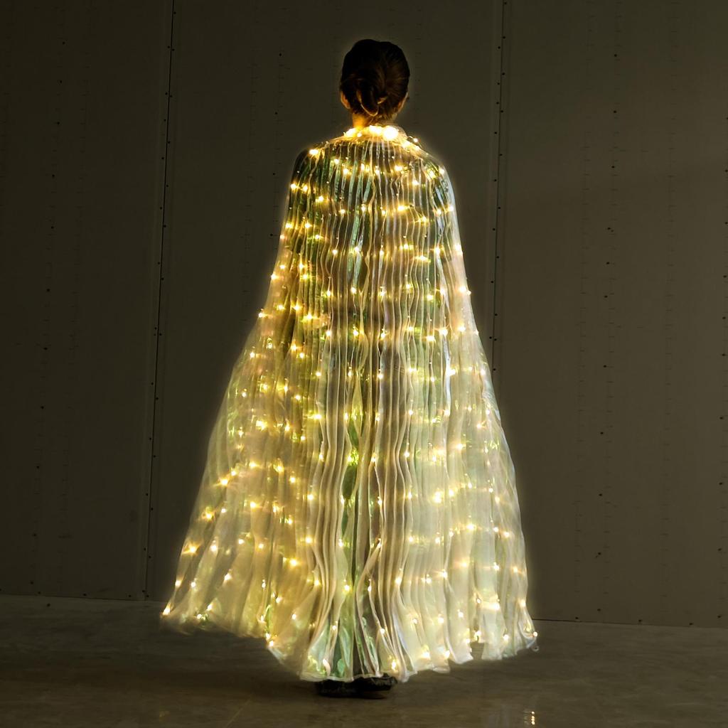 Светодиодные светящиеся крылья бабочки - Танец живота, Костюм феи, Флуоресцентный плащ для подиума