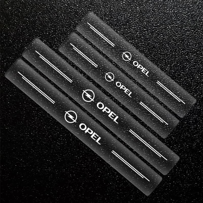 4pcs Car Scratchproof Car Threshold Transparent Sticker for Opel OPC Astra Insignia Mokka Zafira Corsa Vectra C D Antara Car Kt2