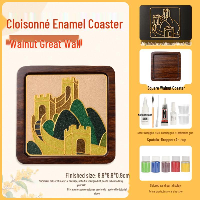 Набор для изготовления подставок в технике перегородчатой эмали: Цзинтайлань без волочения проволоки, в китайском стиле, командное мероприятие ручной работы