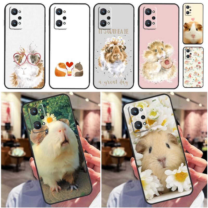 Животное Морская свинка Для Realme C67 C75 C61 C55 C53 C51 C21Y C25S GT 6 6T 5 GT7 Pro 10 11 12 13 14 Pro Plus Чехол