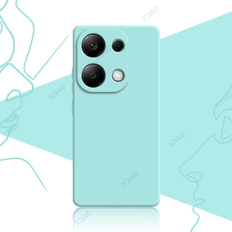 Роскошные квадратные жидкие силиконовые чехлы для Xiaomi POCO M6 Pro 4G POCOM6Pro 6.67" MTK G99 Ultra 360 Soft Phone Armor Cover