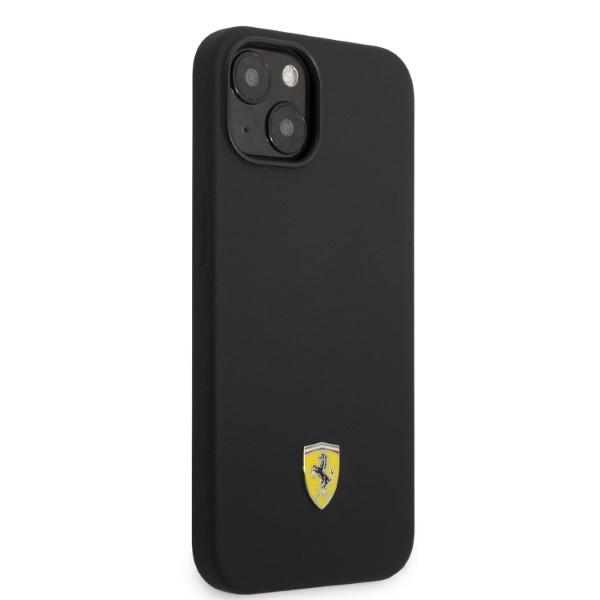 Ferrari Fehmsip14Sbk Iphone 14 / 15 / 136.1 Czarny/Black Hardcase Silicone Metal Logo Magsafe