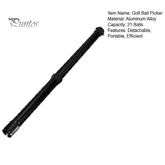 Инструмент для извлечения мячей для гольфа Съемная трубка Инструмент для извлечения мячей для гольфа Алюминиевый сплав Трубка для извлечения мячей Сборщик захватов для мячей Вмещает 21 мяч
