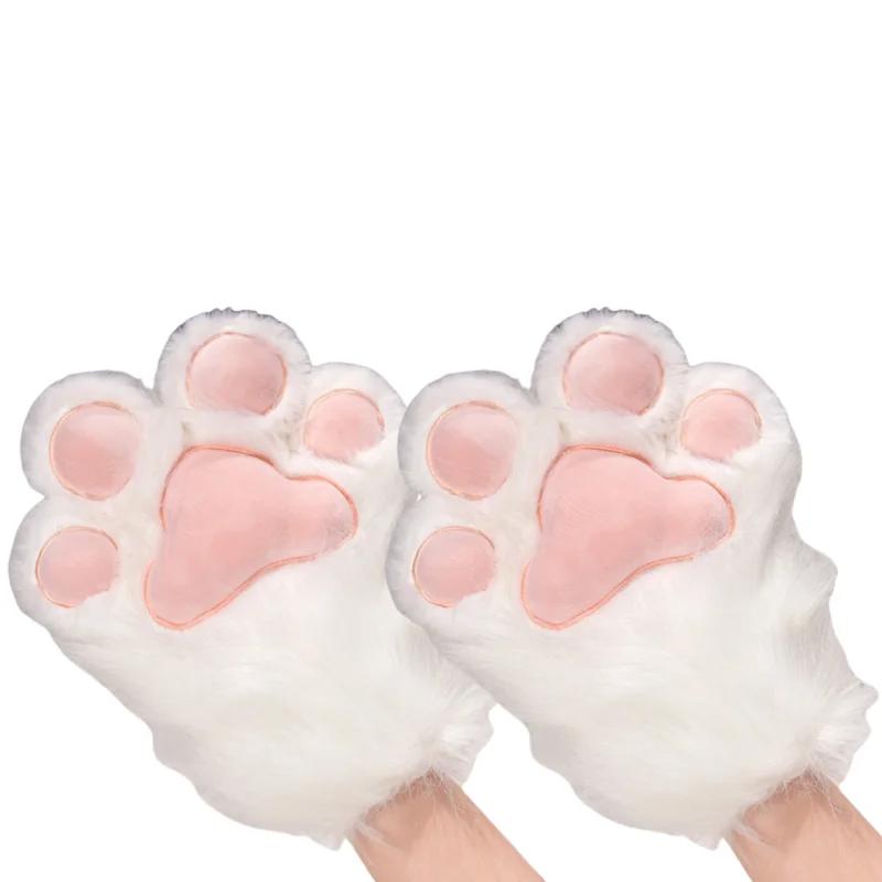 Фурсьют Лапы Перчатки Ботинки Гигантские Носимые Крылья Аксессуары Плюшевые Игрушки Пушистый Косплей Кот Медведь Обувь Милый Пушистый Животное Манга Вечеринка