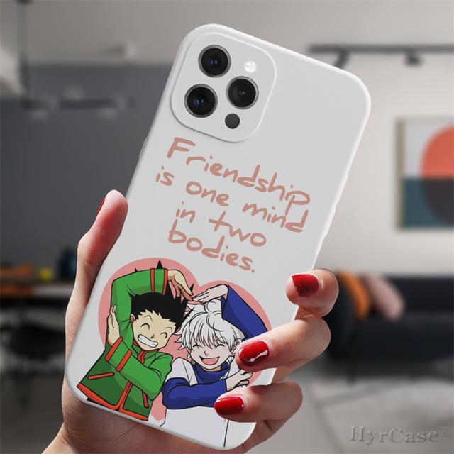 Для Iphone 13 11 12 14 Pro Max Mini Xs Xr 14plus белый чехол аниме Hunter X Hunter Killua Hisoka силиконовый защитный чехол