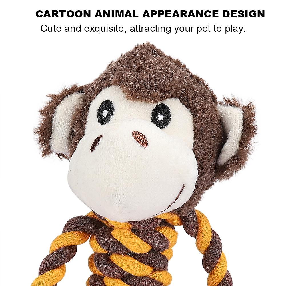 Собака мультяшная игрушка в виде животного плюшевая хлопковая веревка чистка зубов антиукус молярная игрушка(Обезьяна )