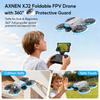 XJ2 Mini Drone 8K Dual HD Camera 5G WIFI Transmission Foldable Brushless RC Quadcopter Full-coverage Protective Cover Remote Control Toy Kid Gift