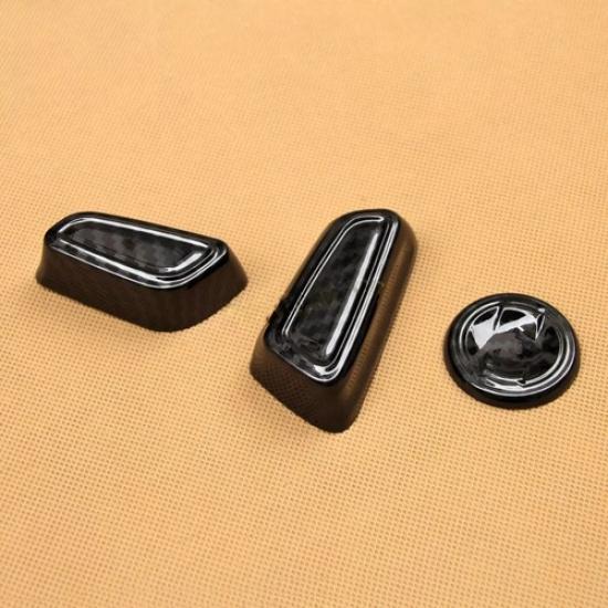 Carbon Fiber Power Seat Adjust Switch Button Cover For 2018-2024 Toyota Camry