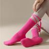 Lace-up Yoga Socks Candy Color Mid-calf Socks New Dance Socks  Women