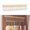 DIFEIUKI Wall-Mounted Tie Rack with Slim Rail Hooks, Holds 12 Ties, Belts, Scarves, Camisoles, and Underwear, Organizes Closets, Multi-Function Wall H