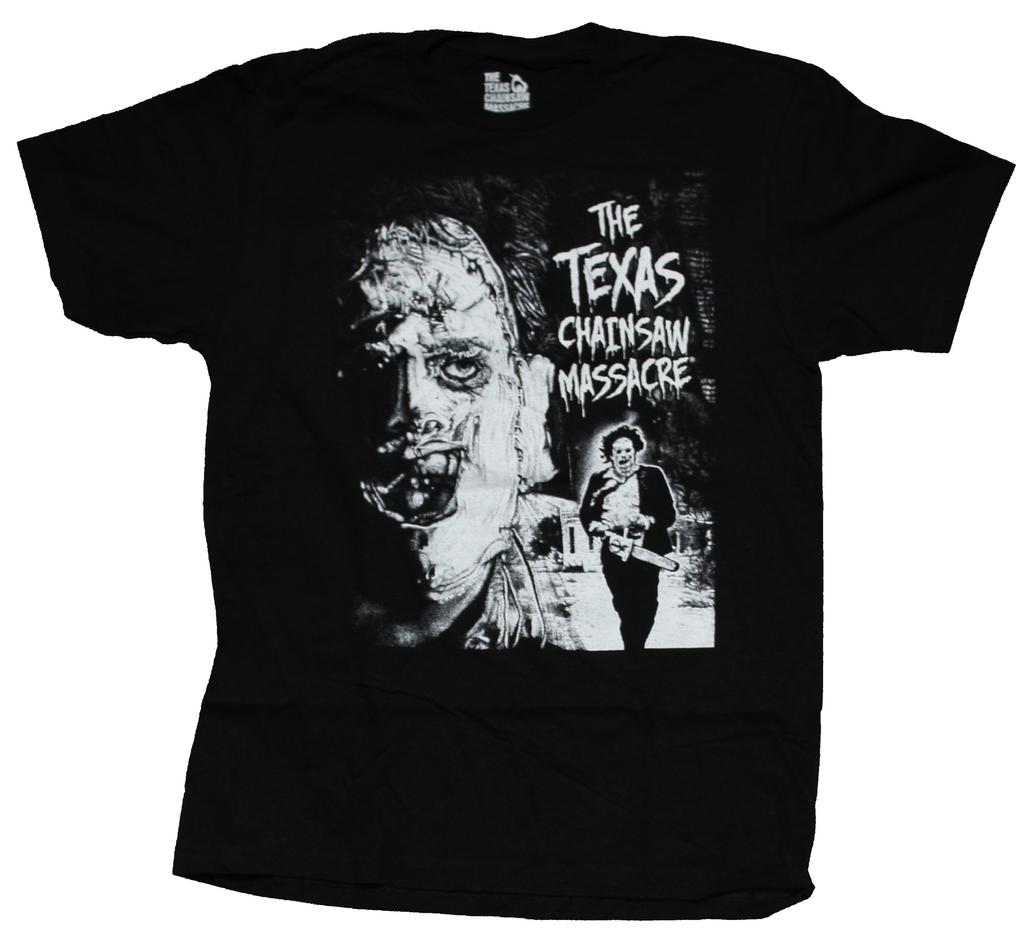 Texas Chainsaw Massacre New Adult T-Shirt - Leatherface Closeup and Running