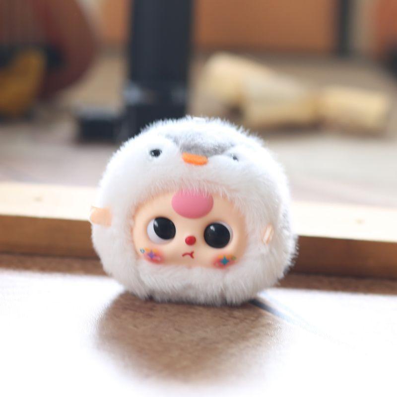 Plush Baby Three Toy Keychain Pp Cotton Stuffed Cute Backpack Gift Accessory