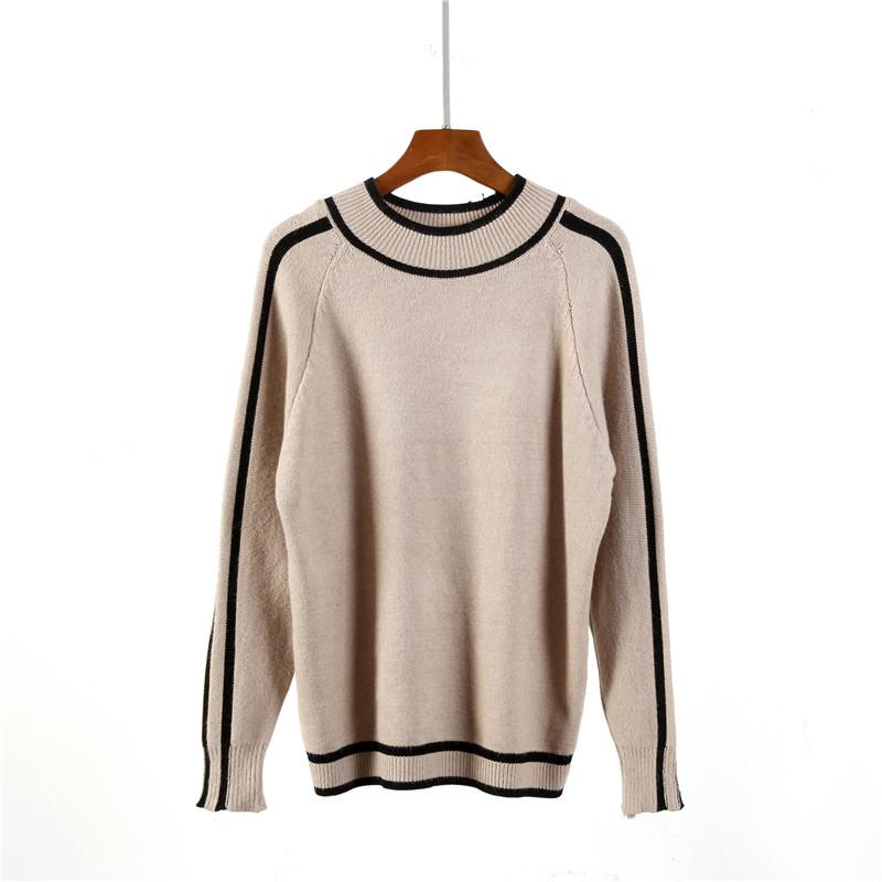 Hirsionsan Autumn Winter Sweater Women 2021 O Neck Knitted Pullovers Female Soft Basic Striped Jumper Casual Thicken Sweaters