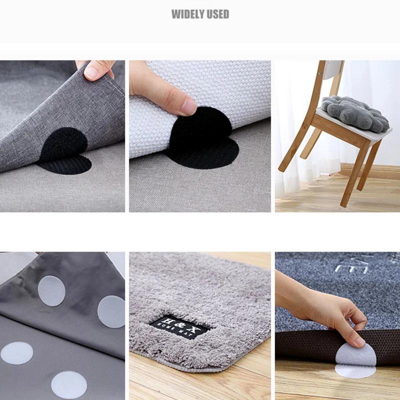 5-30Pcs60mm Strong Self Adhesive Fastener Nylon Hook Dots Stickers Adhesive Tape For Bed Sheet Sofa Mat Carpet Anti Slip Mat
