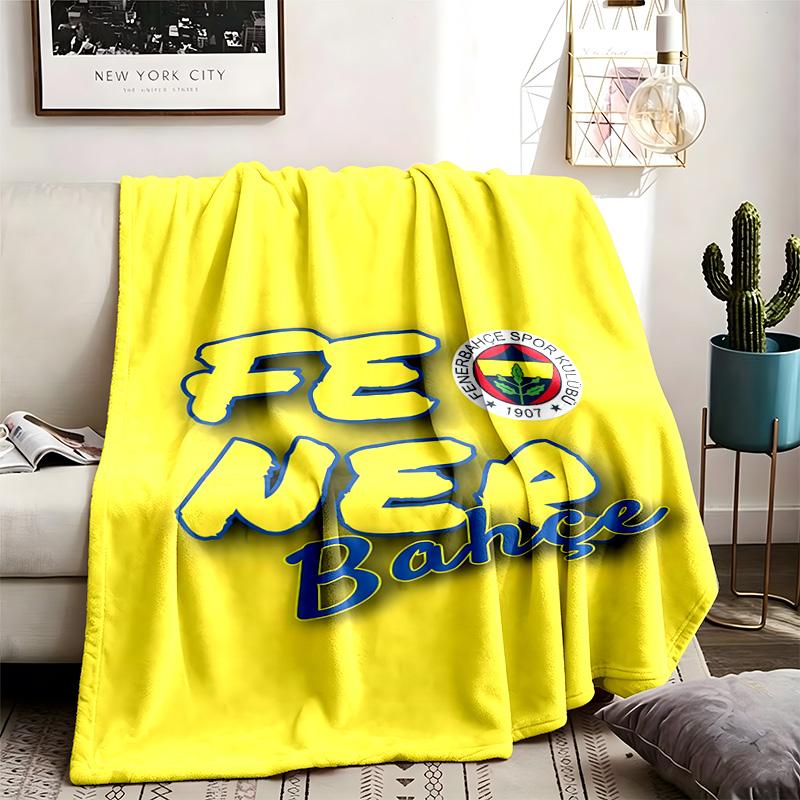 Fenerbahce SK Theme Personalized Outdoor Flannel Blankets Soft And Suitable For All Seasons Perfect For Sofas Beds And Camping