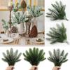 6pcs Artificial Simulation Pine Needles Artificial Green Leaves Plants Christmas Pine Branches