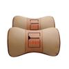 Genuine Leather Car Neck and Headrest Pillow - Customizable LOGO Available