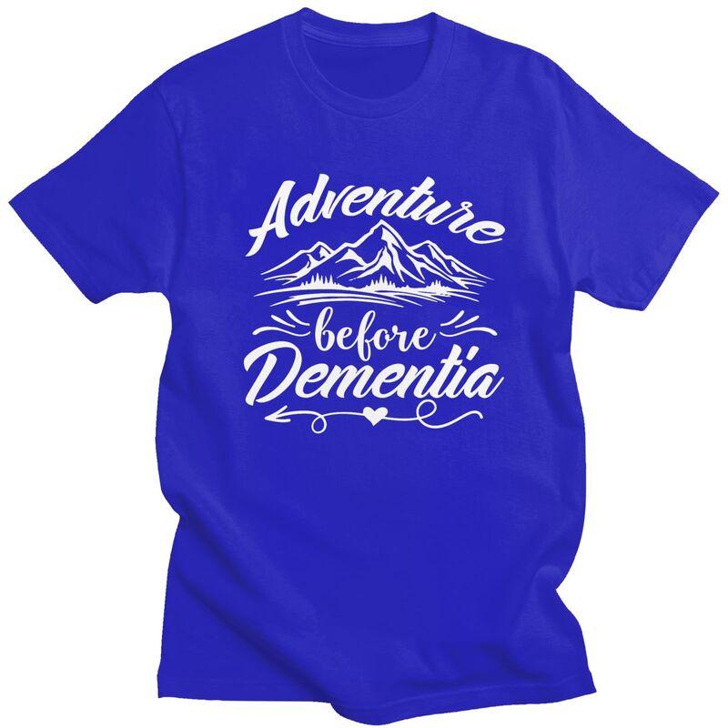 Мужская футболка 'Custom Adventure Before Dementia' с короткими рукавами, футболка для кемпинга в горах, свободный крой, 100% хлопок, подарок