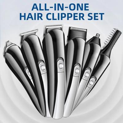 Симпатичный 2025 Новый 2025 В 1 Перезаряжаемый Триммер Для Волос Машинка Для Стрижки Волос Бритва Триммер Для Бороды Мужские Инструменты Для Укладки Бритвенный Станок