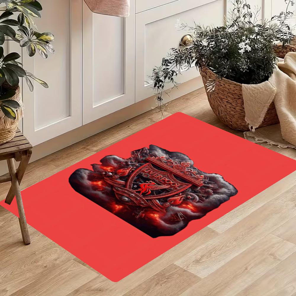 Liverpool Football Club Kitchen Carpet Nonslip Floor Mat Ideal For Indoor And Outdoor Entryway Door Mat Laundry Room Bathroom Foot Mat