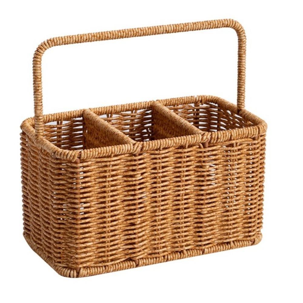 with Handle Silverware Holder Large Capacity Multipurpose Basket Utensil Storage Basket Dormitory