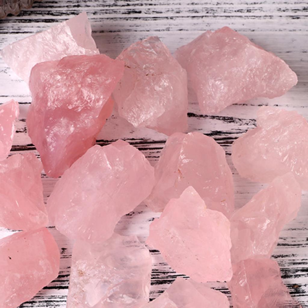 100g Natural Rose Quartz Mineral Pink Quartz Crystal Raw Stone Aromatherapy Incense Stone Ornaments