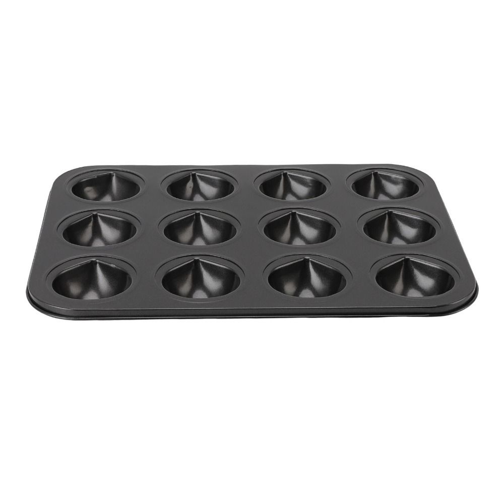 12 Cavity Muffin Cake Pan Carbon Steel Nonstick Baking Pan  Desserts Muffin Puddings Candy