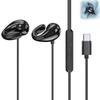 Type C with Ear Open C Wired Gaming Volume IPX Compatible with Most Models with USB Type C Such As iPhone [New Release] Earphones, Wired, Microphone,