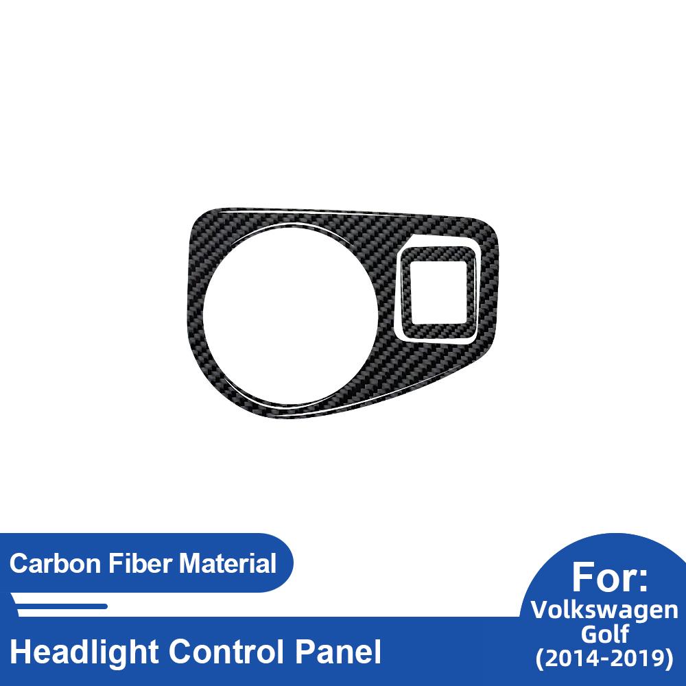 For Volkswagen Golf 7 2014-2015-2016-2017-2018-2019 Carbon Fiber Car Headlight Control Panel Sticker Trim Film Accessories