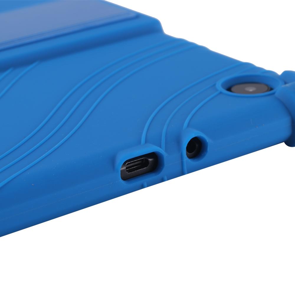 Силиконовый чехол для TCL Tab 10L 8491X с регулируемой подставкой и противоударными утолщенными углами.