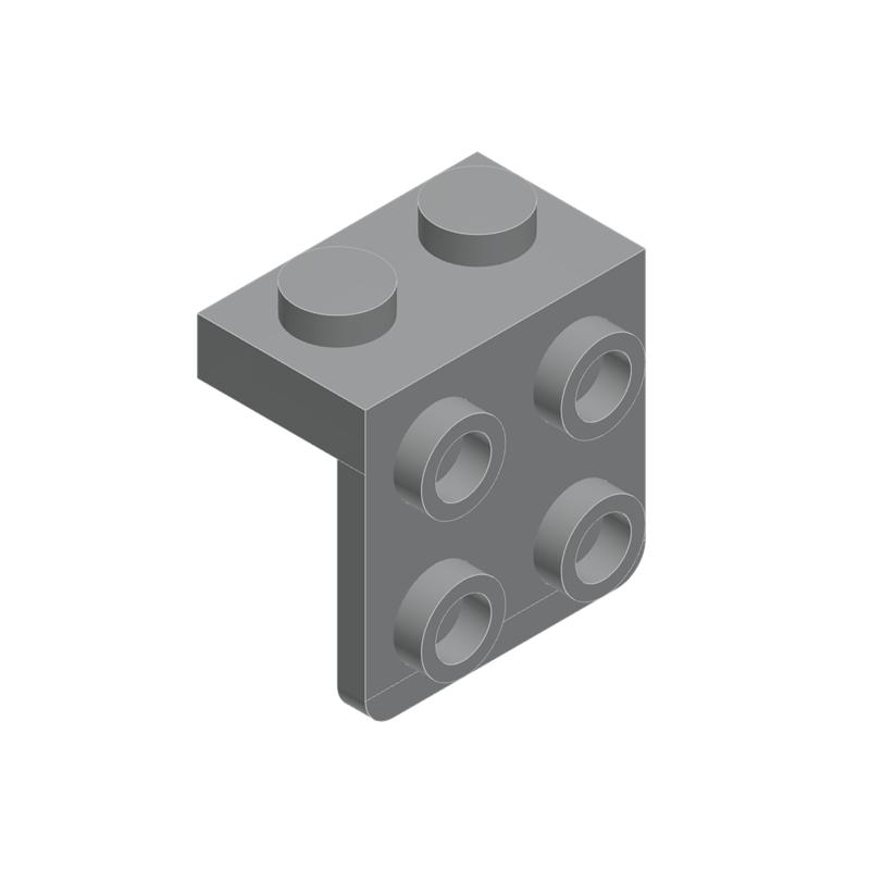 50 г / 64 шт. 44728 Кронштейн 1x2-2x2 Строительные блоки Moc 2+4 Прямоугольные детали Совместимые с Кирпичиками Детские Игрушки для Сборки