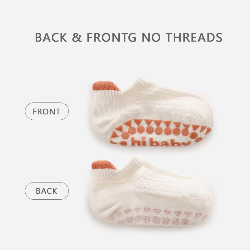 3 пары/лот Летние тонкие детские носки Сетка Носки для малышей Класс А Нескользящие детские напольные носки Короткий паголенок Детские носки-следки