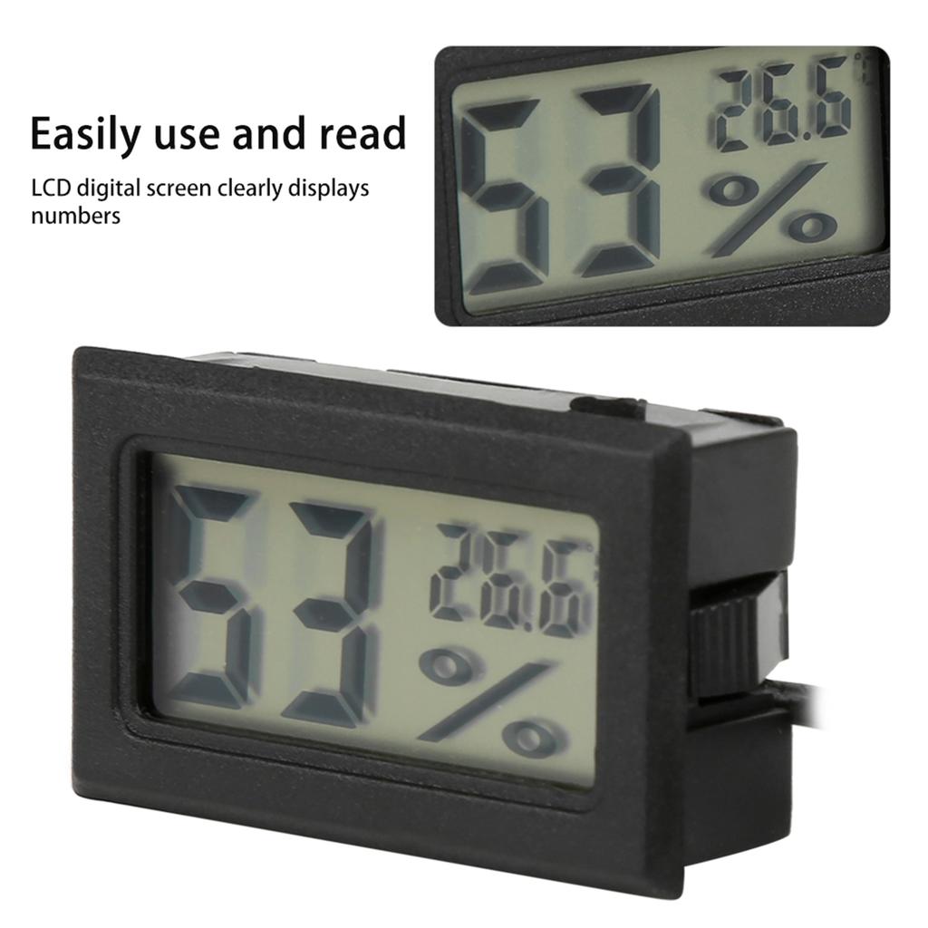Digital Thermometer Hygrometer Embedded Type LED Digital Humidity Meter with Probe Indoor Use( Less Than Span Class= Ui