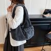 Ретро Джинсовые Наплечные Жилет-Сумки для Женщин Простой Ленивый Стиль Женская Сумка-Тоут Большая Вместимость Студенты Девочки Сумка-Ведро