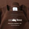 400 г Унисекс Тяжелая Хлопковая Минималистичная Футболка с Круглым Вырезом