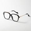 Очки 95179 Полуметаллические Квадратные Большая Рамка Ретро Круглые Деловые Плоские Зеркала