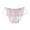 Perspective Sexy Mesh Lace Panties Mid Waist Triangle Women's Panties