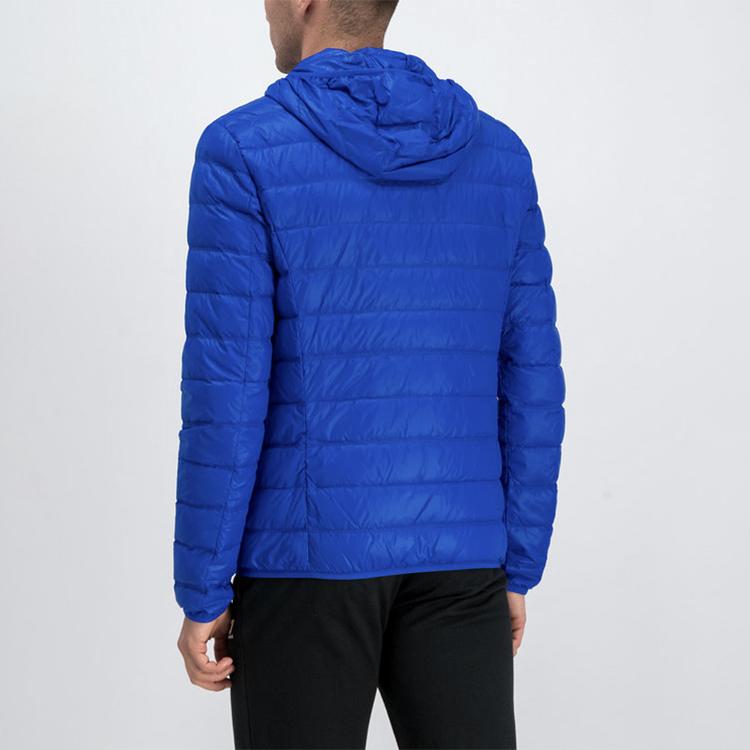 Emporio Armani EA7 Худи на молнии с принтом из букв и цифр Повседневная пуховая куртка Мужская верхняя одежда Синий 8NPB02-PN29Z-1598
