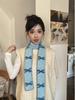Bow Pattern Girl Scarf Plush Soft Slim Cute Scarves Korean Style Women's Fashionable Casual Ornament