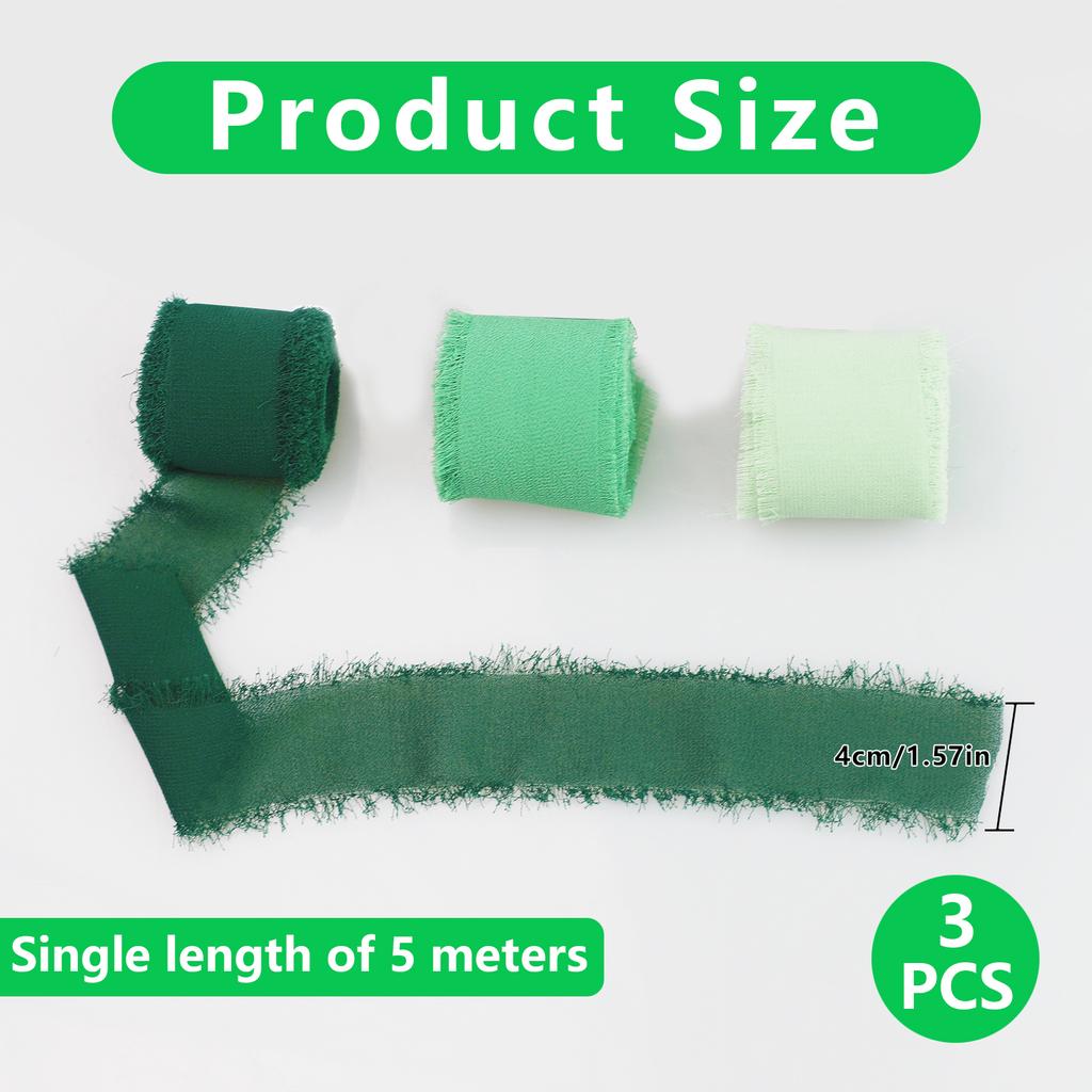 3 рулона 38 мм х 5 метров зеленой снежной текстильной ленты с изображением рождественской елки для свадебных приглашений, свадебных букетов и упаковки подарков