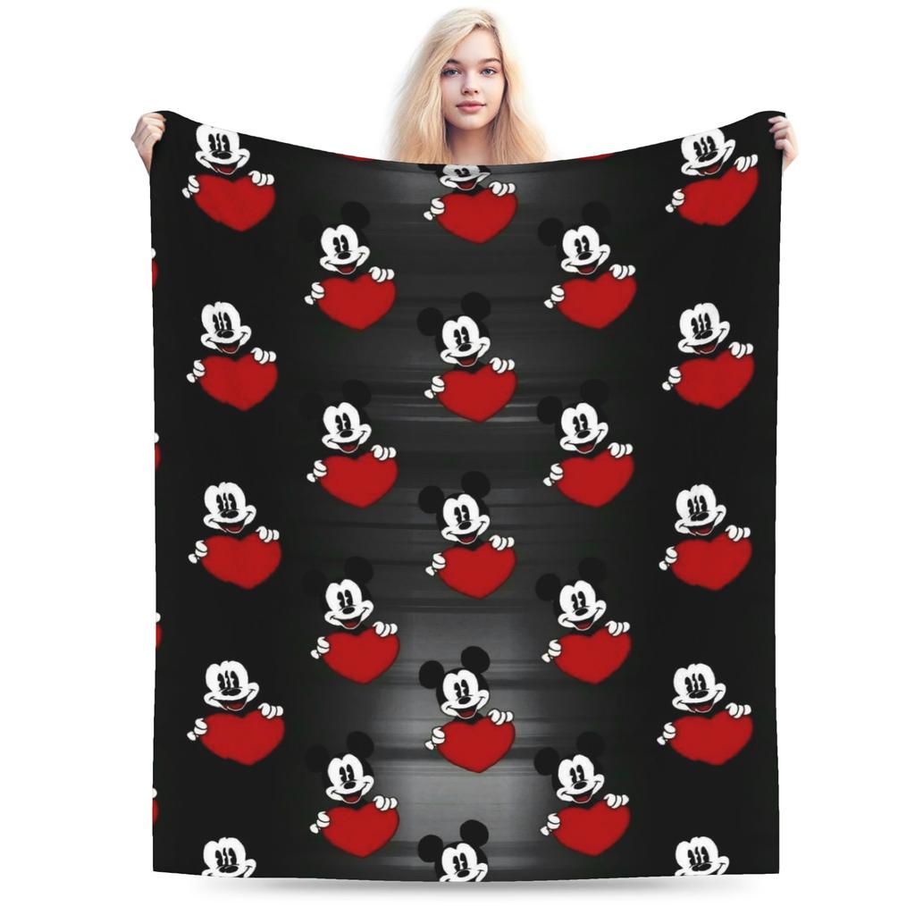 GUOYU Blanket Super Soft Valentines Day Mickeys And Minnies Throw Blanket Premium Fleece Flannel Bed Blanket Warm Plush Blankets All Season