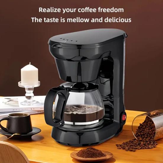 Портативная кофемашина большой емкости с защитой от капель и автоматическим отключением, легко моется, многоразовый фильтр для кофемашины для кухни