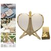 Wedding Guest Book Heart Drop Box Wooden Frame with Stand for Outdoor Anniversary Party